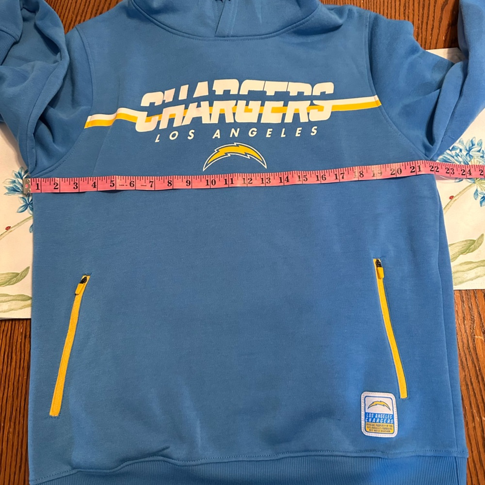 NFL Chargers Blue and Yellow Hoodie Sweatshirt - Picture 10 of 11